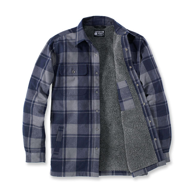 Carhartt Men's Flannel Sherpa Lined Shirt Jacket