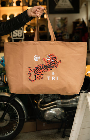 
                  
                    "TORA" EMBROIDERED OVERSIZED TOTE BAG - CARAMEL
                  
                